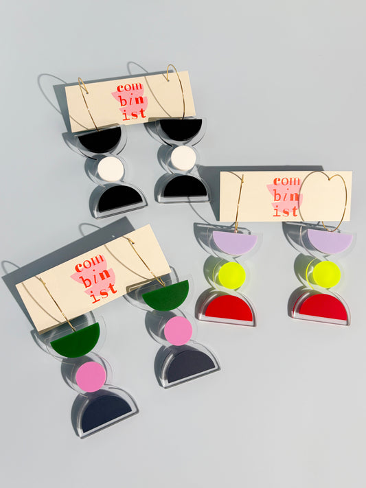 FLOATFORM Large Earrings | Gold or Silver