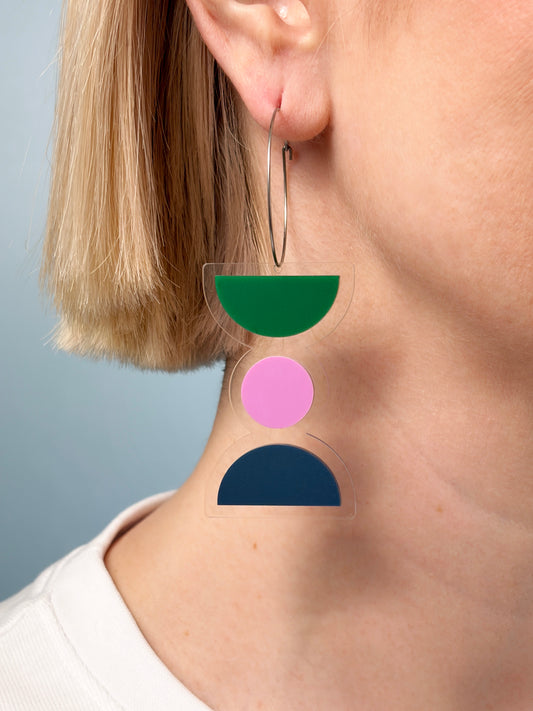 FLOATFORM Large Earrings | Gold or Silver