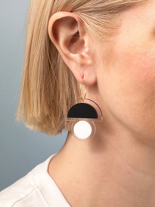 FLOATFORM Small Mismatched Earrings | Gold or Silver