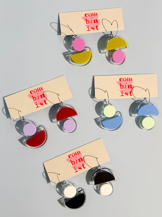 FLOATFORM Small Mismatched Earrings | Gold or Silver