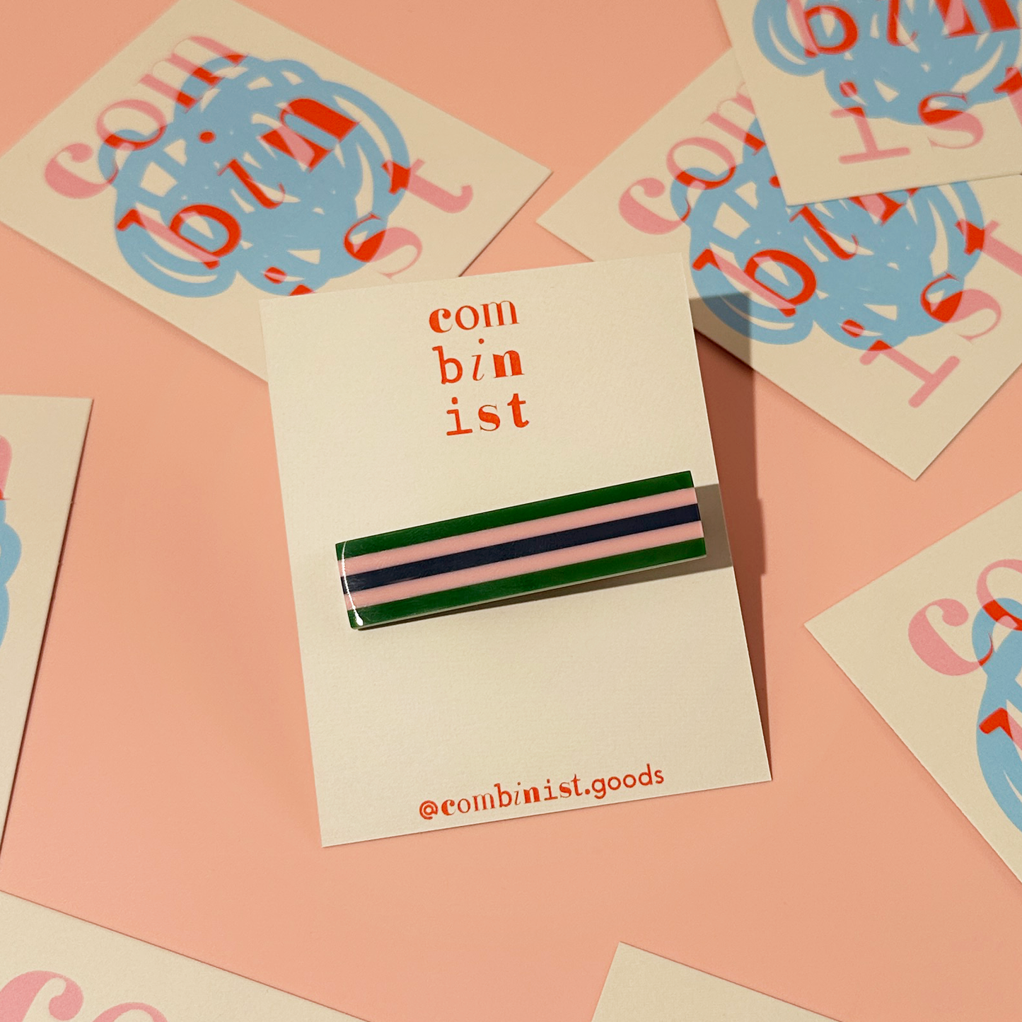 Striped Hair Clip | Large
