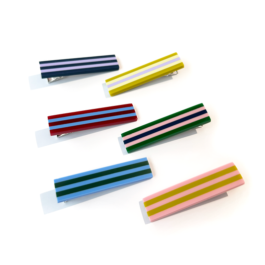 Striped Hair Clip | Large