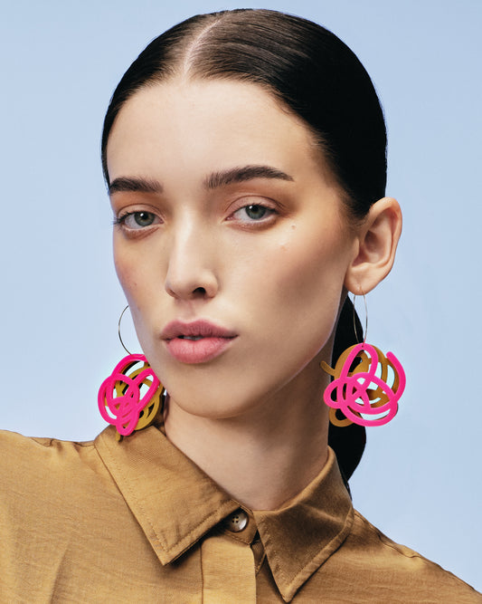Artist Scribble Layered Hoops