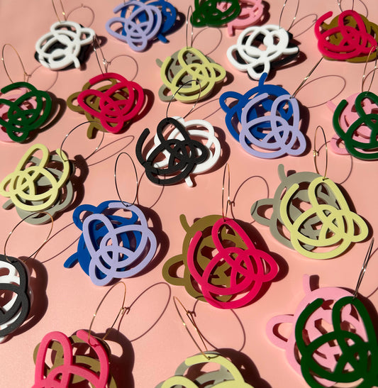 Artist Scribble Layered Hoops