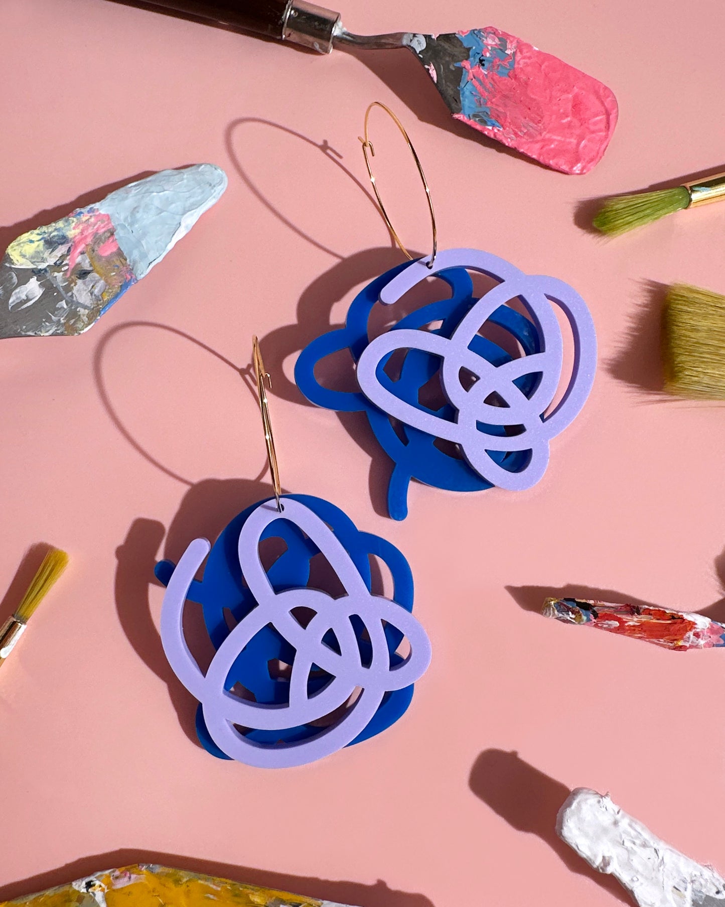 Artist Scribble Customizable Layered Hoops