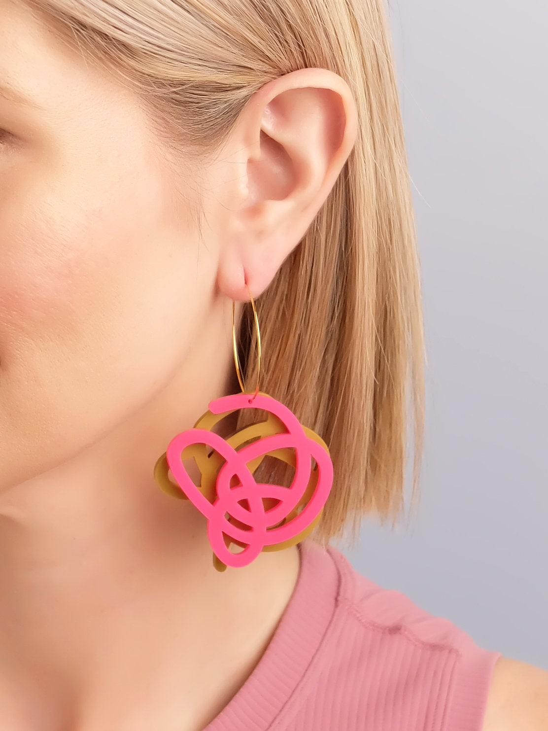 Artist Scribble Customizable Layered Hoops