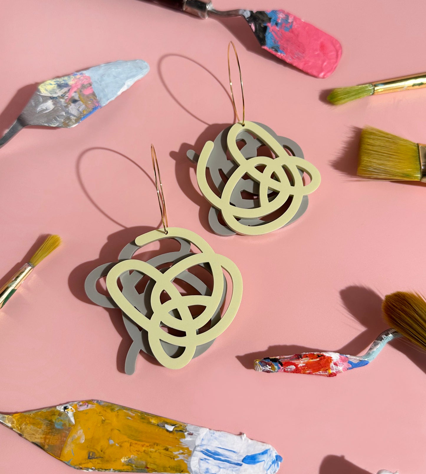 Artist Scribble Customizable Layered Hoops
