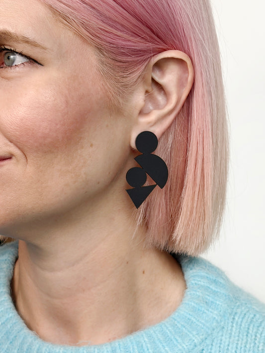 Shape Stack Stud Earrings