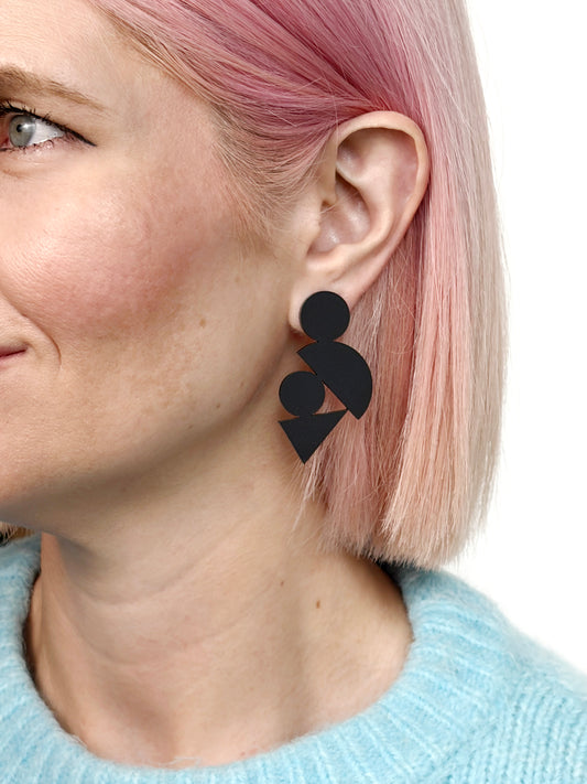 Shape Stack Stud Earrings