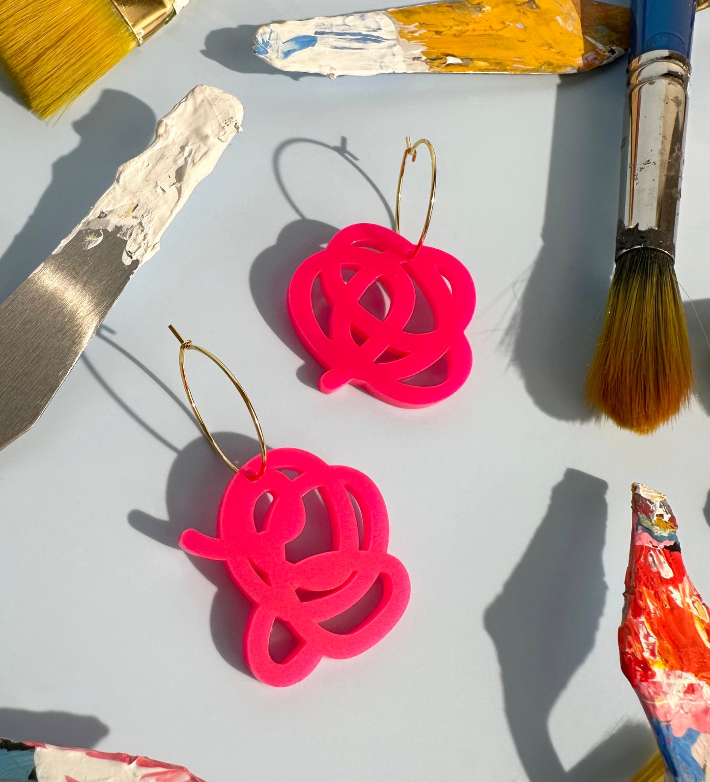 Artist Scribble Small Hoops
