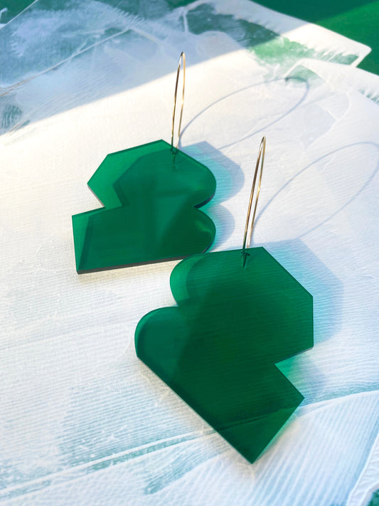ARTIST Hoop Earrings | Emerald