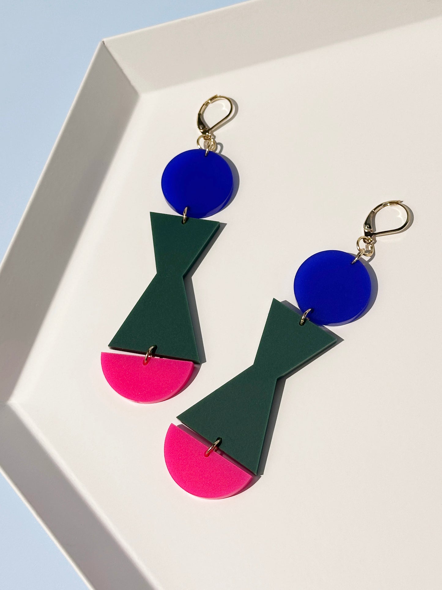 Abstract Shape Dangle Earrings
