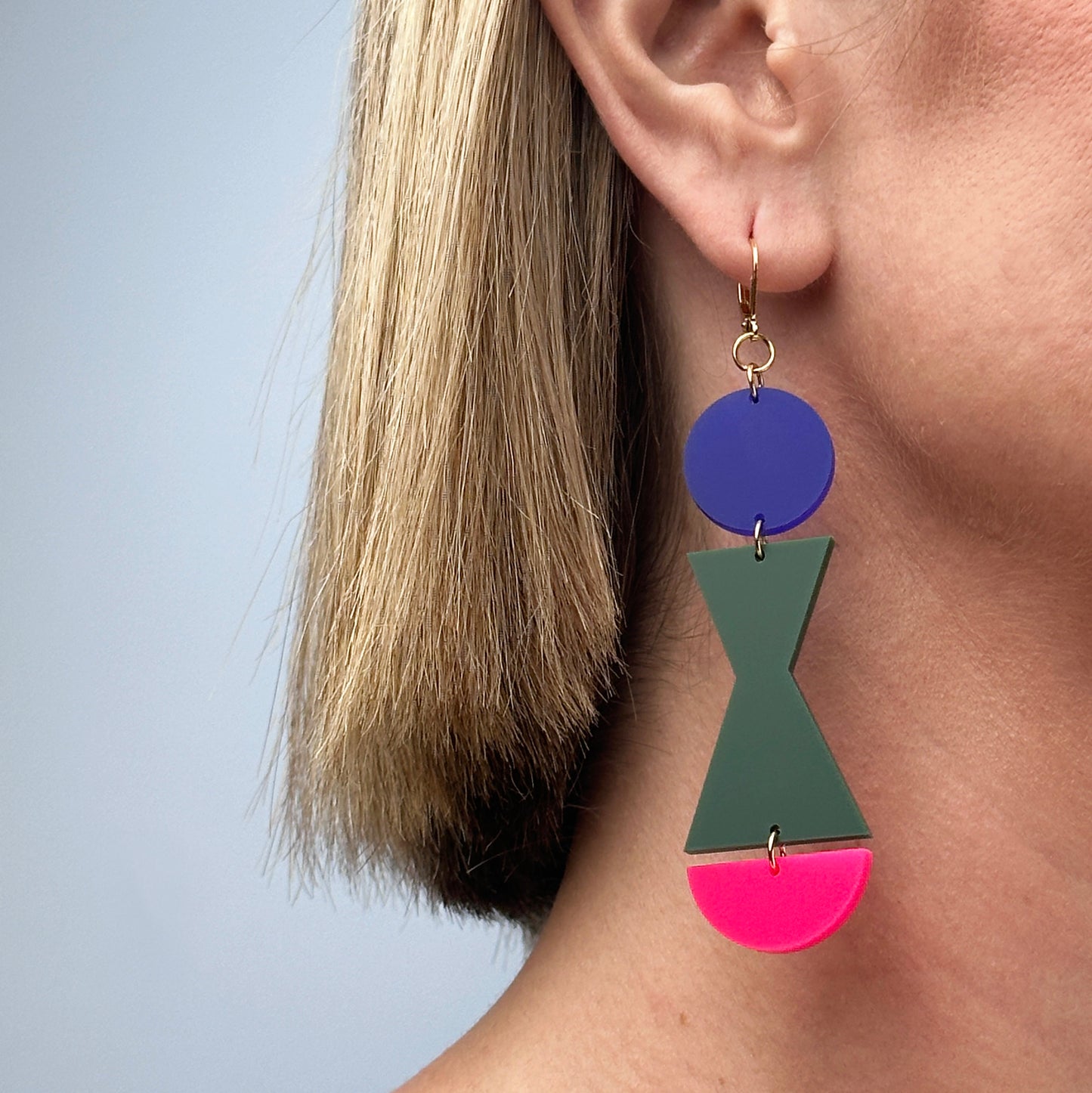 Abstract Shape Dangle Earrings