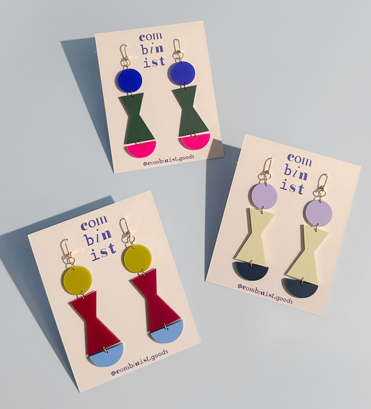 Abstract Shape Dangle Earrings