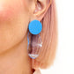 IN Waves Mismatched Studs | Transparent Blue