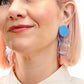 IN Waves Mismatched Studs | Transparent Blue