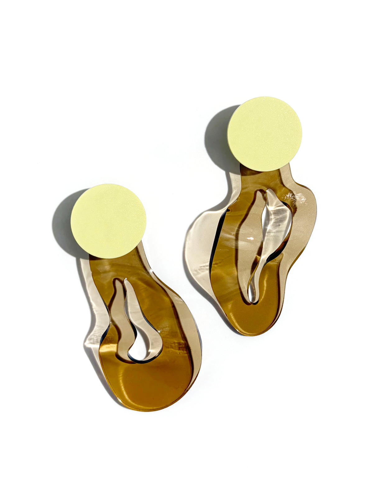 IN Waves Mismatched Studs | Transparent Bronze