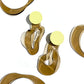 IN Waves Mismatched Studs | Transparent Bronze