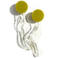 IN Waves Mismatched Studs | Transparent Yellow