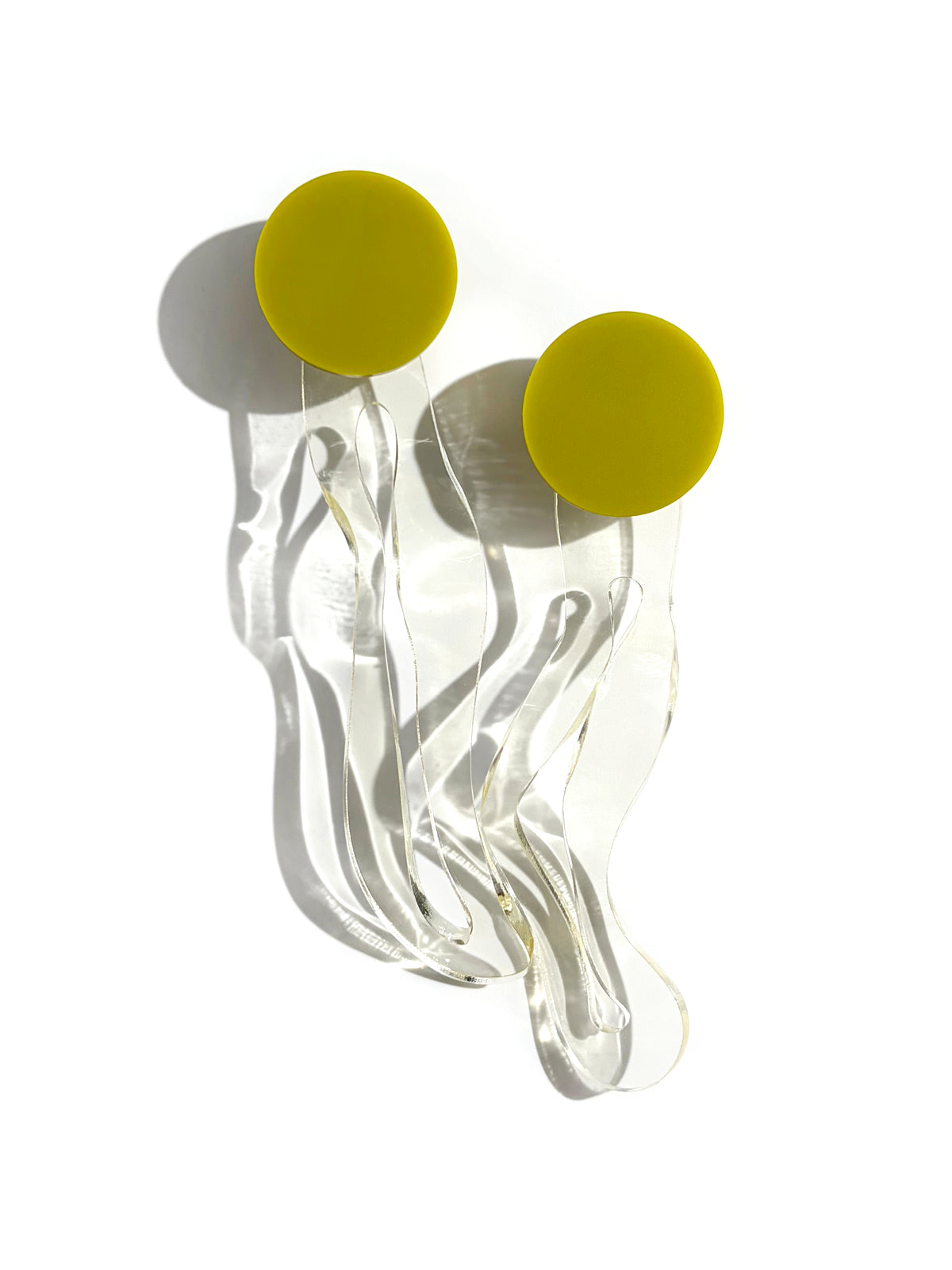 IN Waves Mismatched Studs | Transparent Yellow