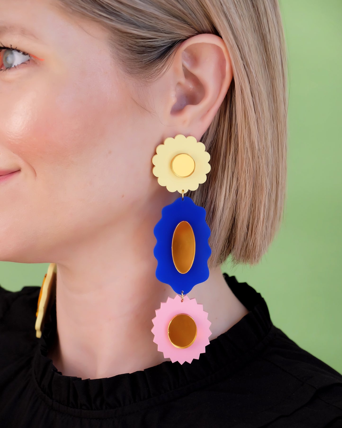 FLOURISH Mega Dangles | Blue, Pink, Yellow