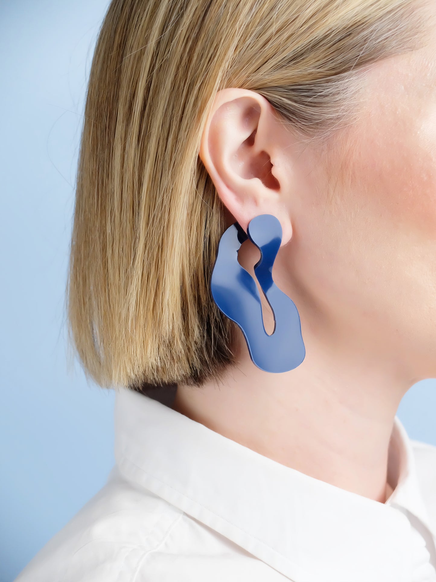 Wave Asymmetric Stud Earrings