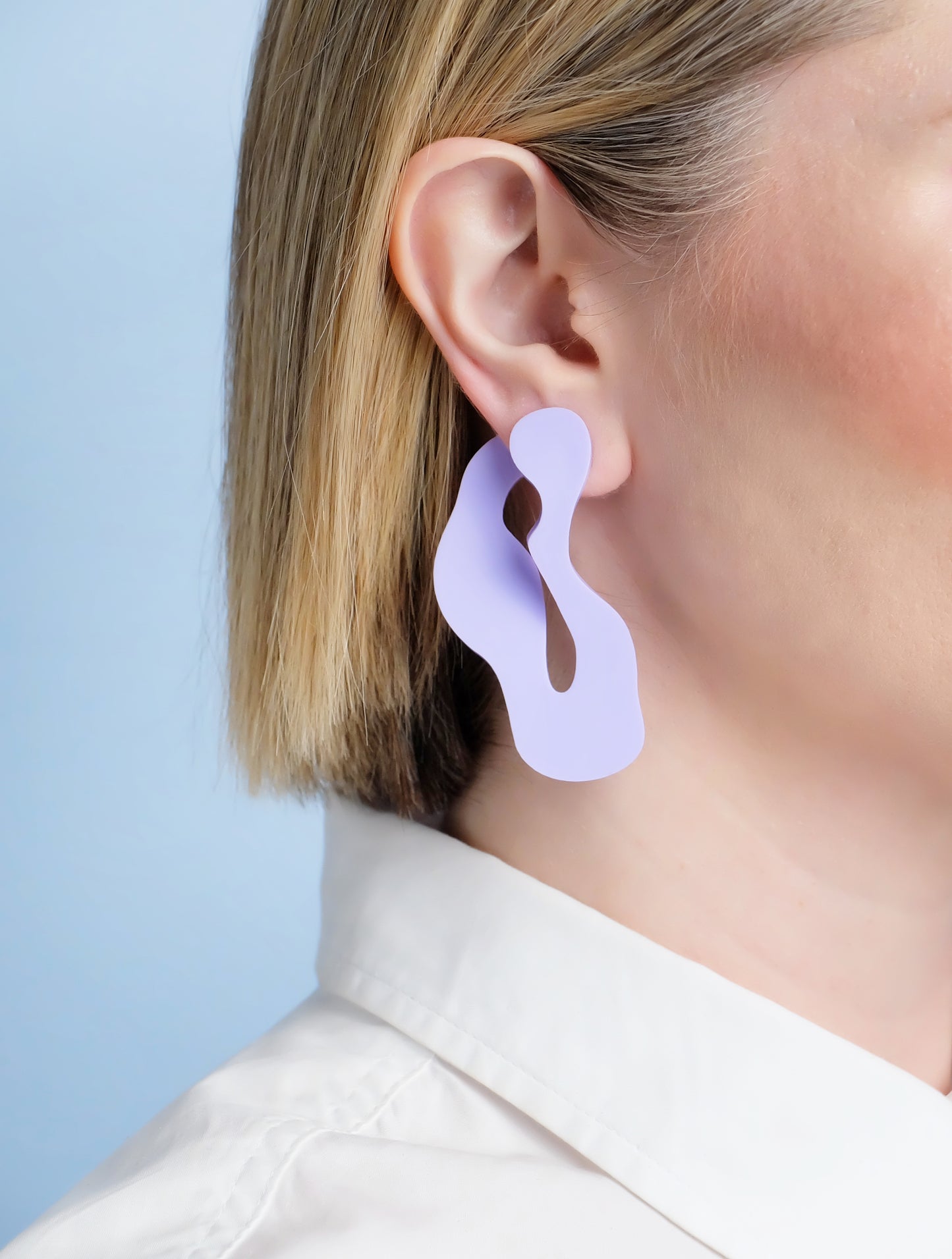 Wave Asymmetric Stud Earrings