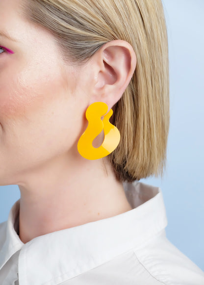 Wave Asymmetric Stud Earrings