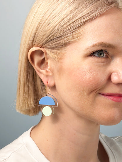 FLOATFORM Small Mismatched Earrings | Gold or Silver