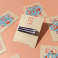 Striped Hair Clip | Large | Lilac + Navy