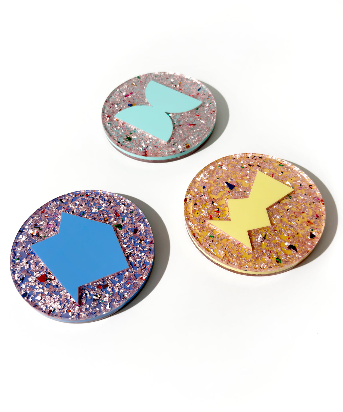 Chunky Glitter Pocket Mirror - Teal