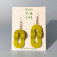 Mismatched Length Wavy Oval Chain Earrings