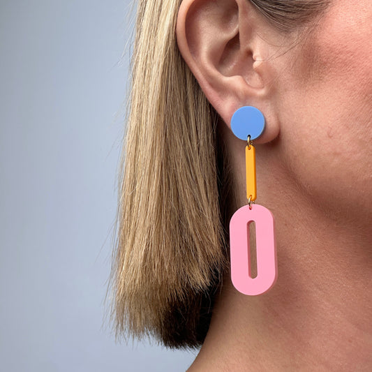 Oval Drop Earrings