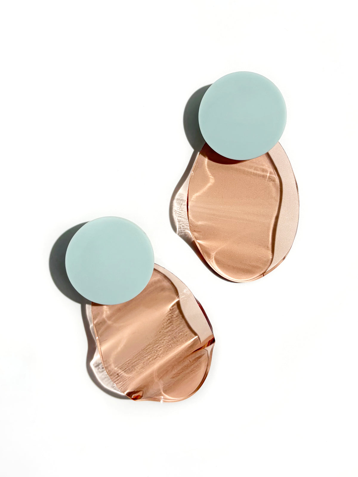 IN Waves Mismatched Studs | Transparent Rose