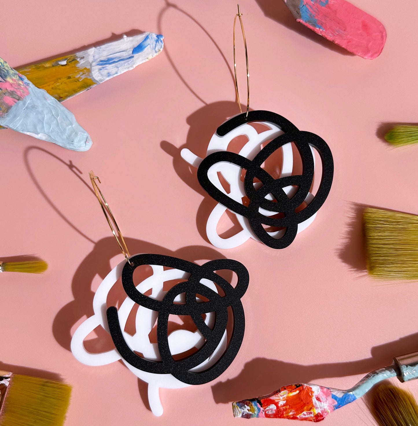 Artist Scribble Customizable Layered Hoops