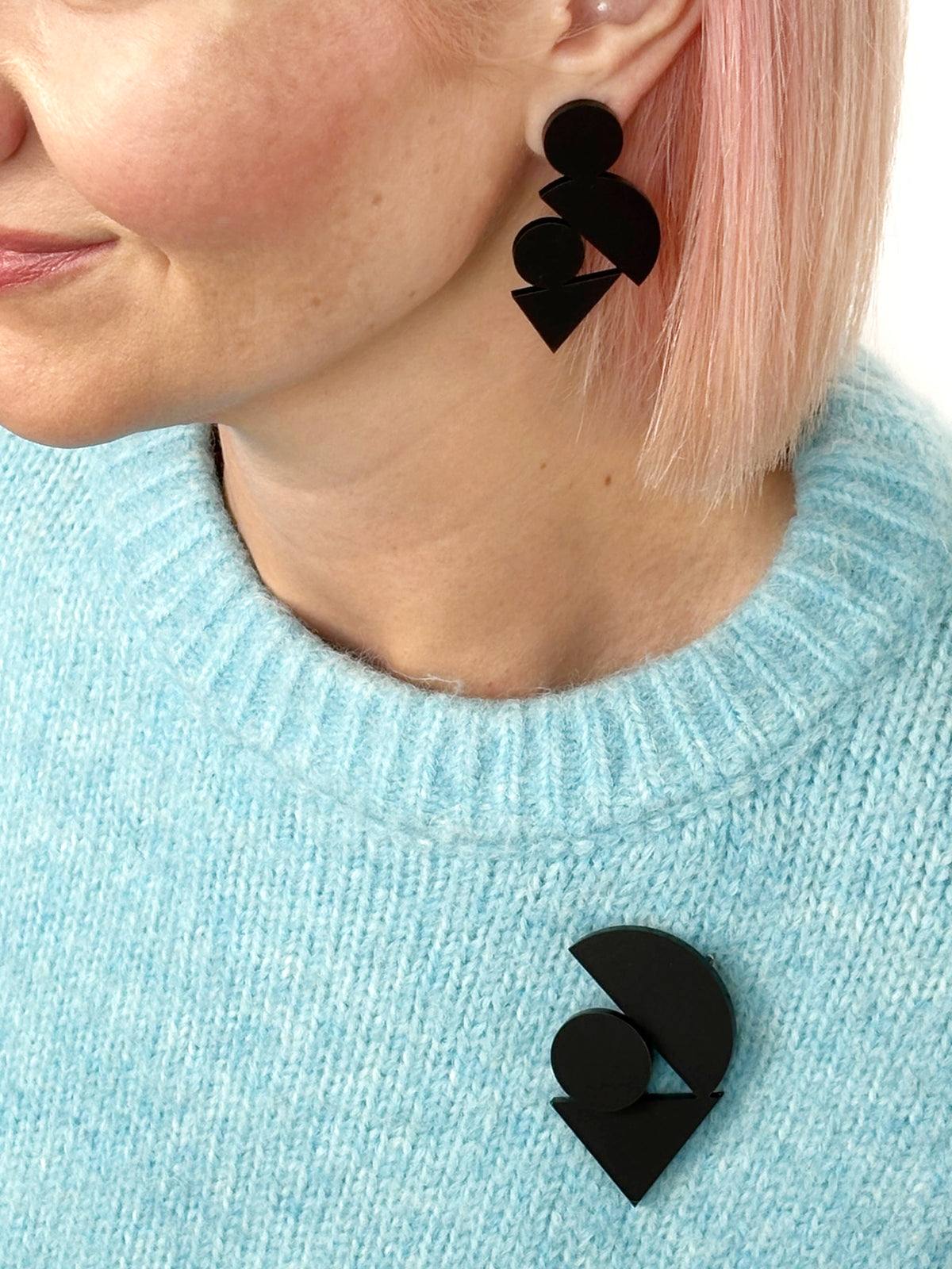 Shape Stack Stud Earrings