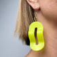 Mismatched Length Wavy Oval Chain Earrings