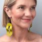 Mismatched Length Wavy Oval Chain Earrings