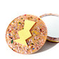 Chunky Glitter Pocket Mirror - Pastel Yellow