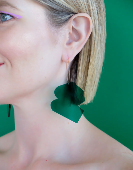 ARTIST Hoop Earrings | Emerald