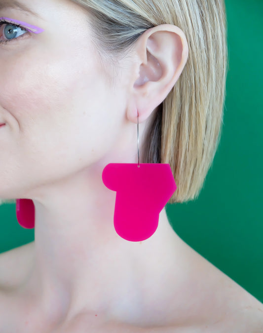 ARTIST Hoop Earrings | Fuchsia