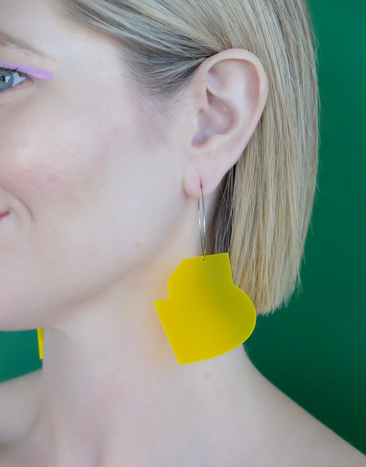 ARTIST Hoop Earrings | Yellow