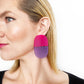 Chunk | Translucent Lilac Purple + Magenta Earrings